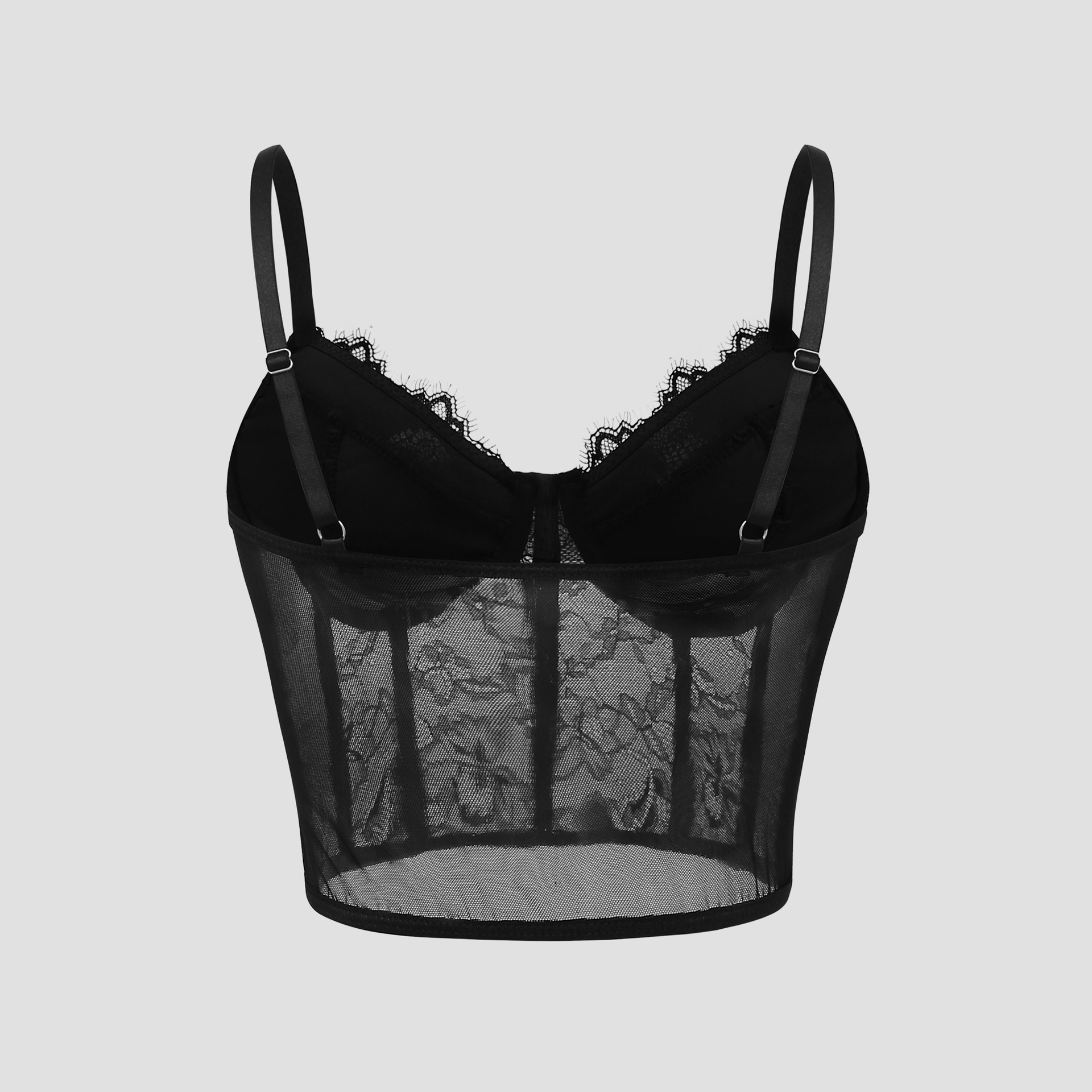 เซ็กซี่สีดํากึ่งโปร่งใส Bra ตา - Sheer Mesh Bra บทวิจารณ์และราคา